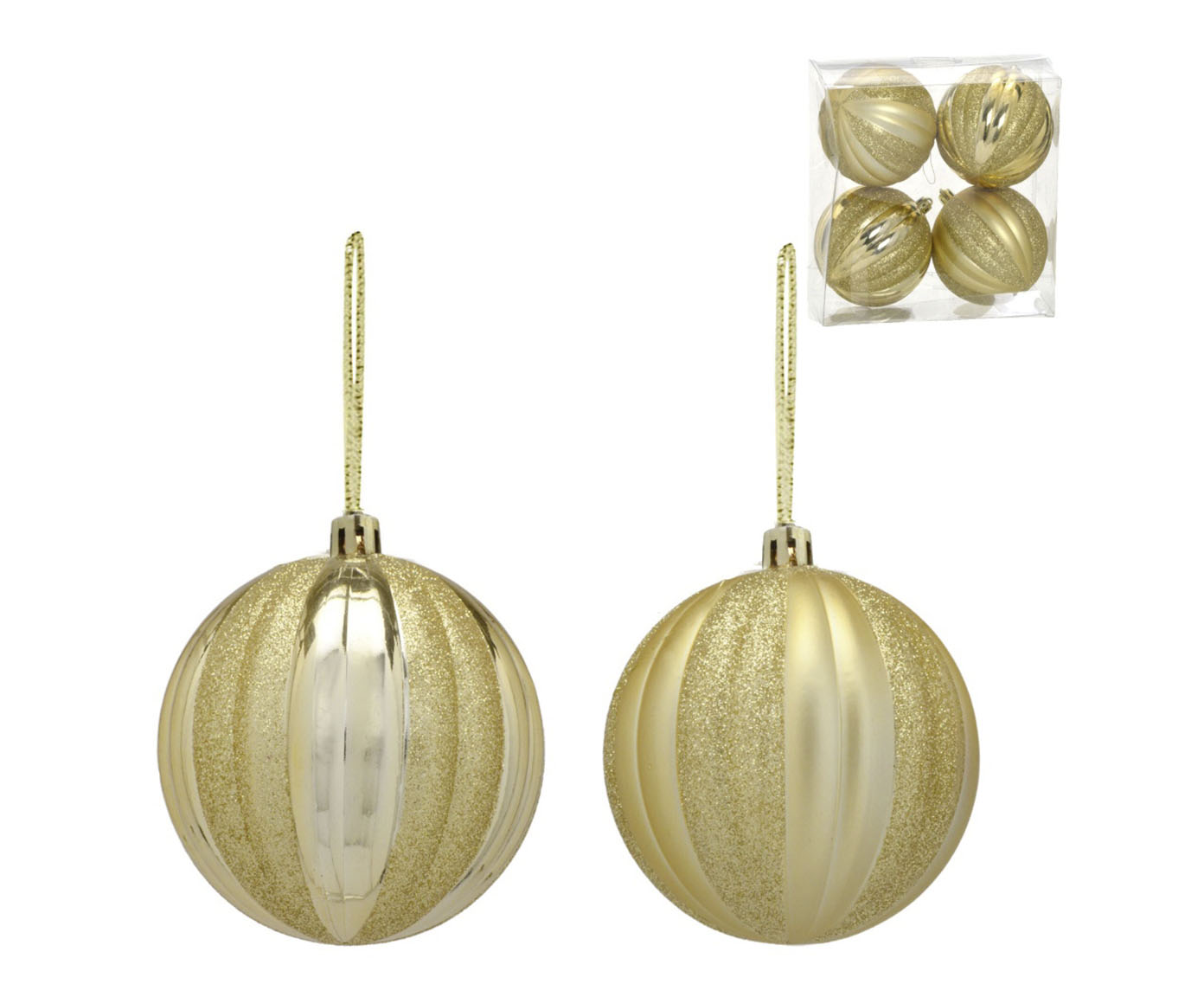 4 Bolas Natalinas Dourado V - image 0