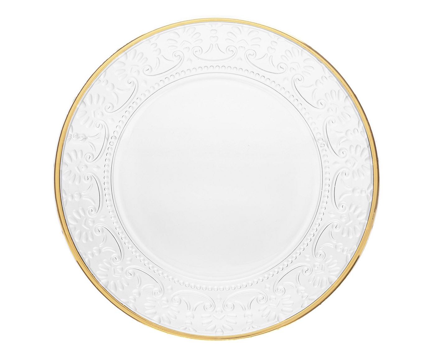 Prato para Sobremesa com Fio Dourado Mauve - image 0