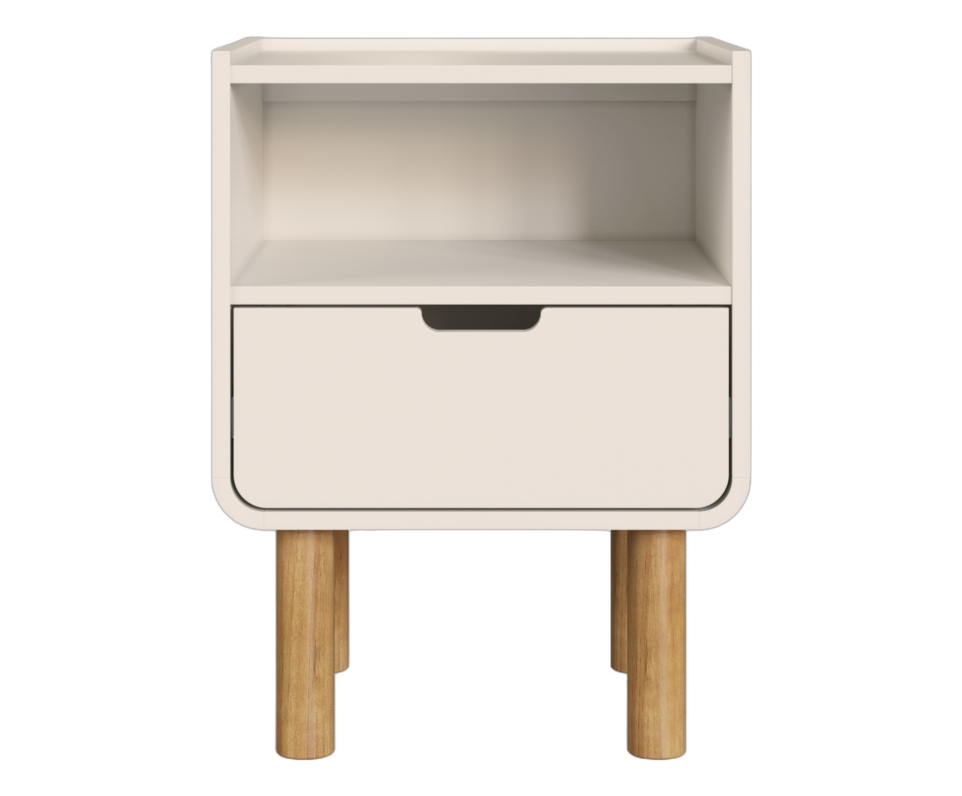 Mesa de Cabeceira Org&acirc;nica Madeira Aura Off White - image 0