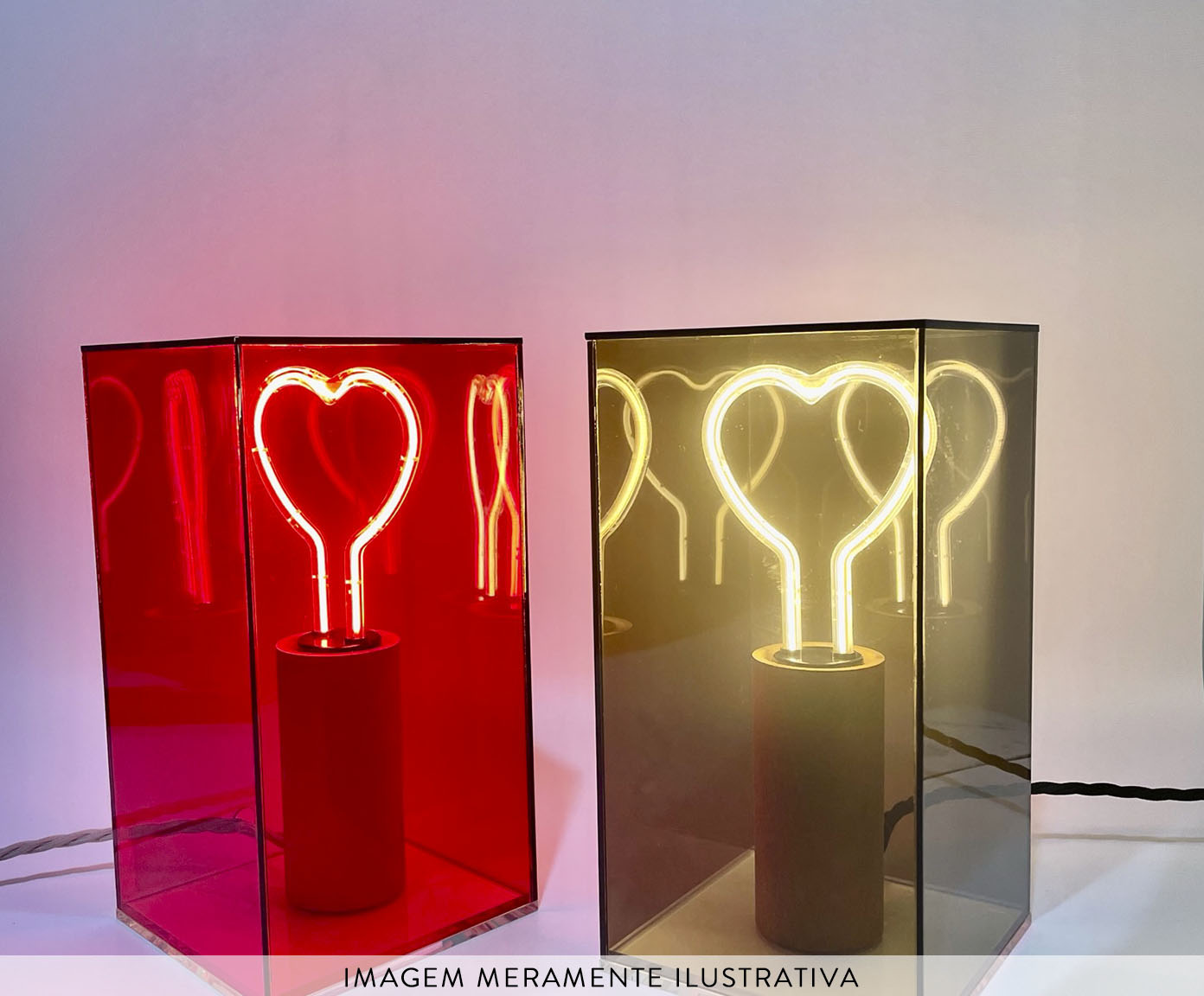 Lumin&aacute;ria Cora&ccedil;&atilde;o Neon Vermelho - image 1