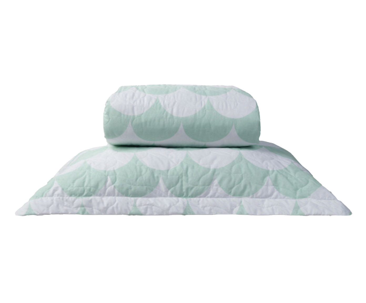 Jogo de Cobre-Leito Percalle Estampado Scale Menta 200 Fios - image 1