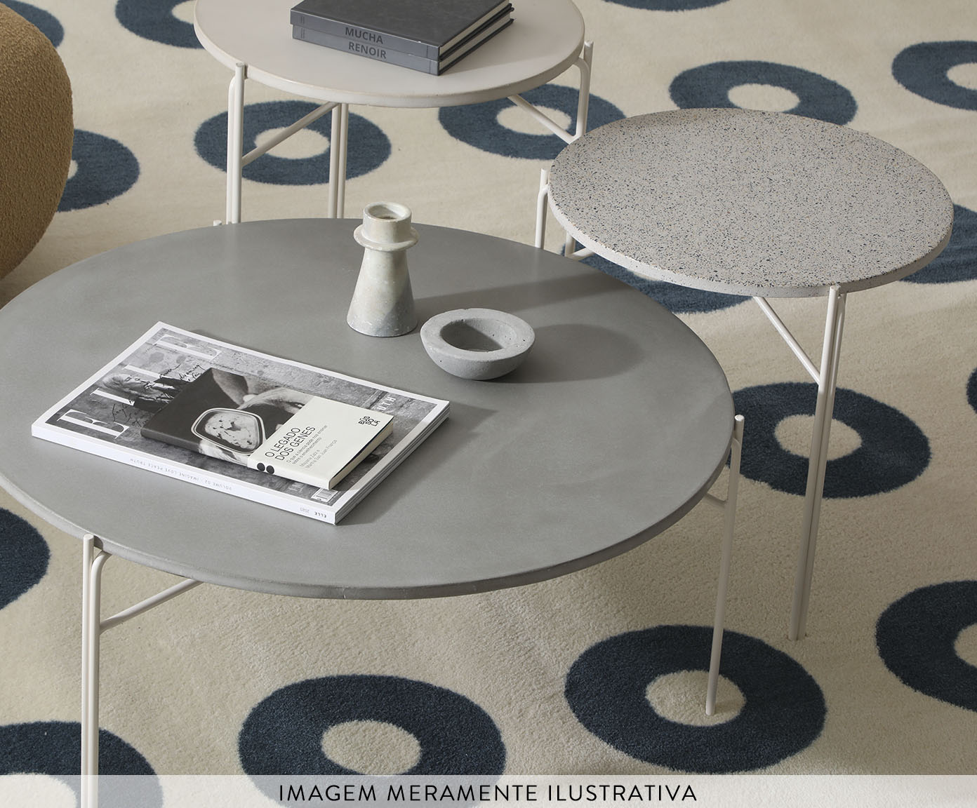 Mesa Lateral Fit Granilite Branco image number 2