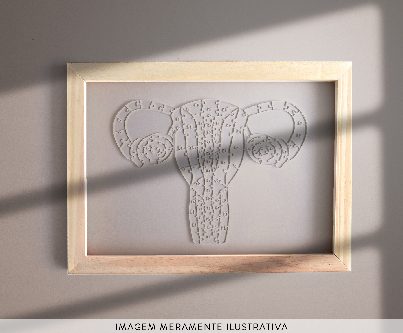 Jogo de Quebra-Cabe&ccedil;a Transparente &Uacute;tero com Moldura em Madeira image number 5