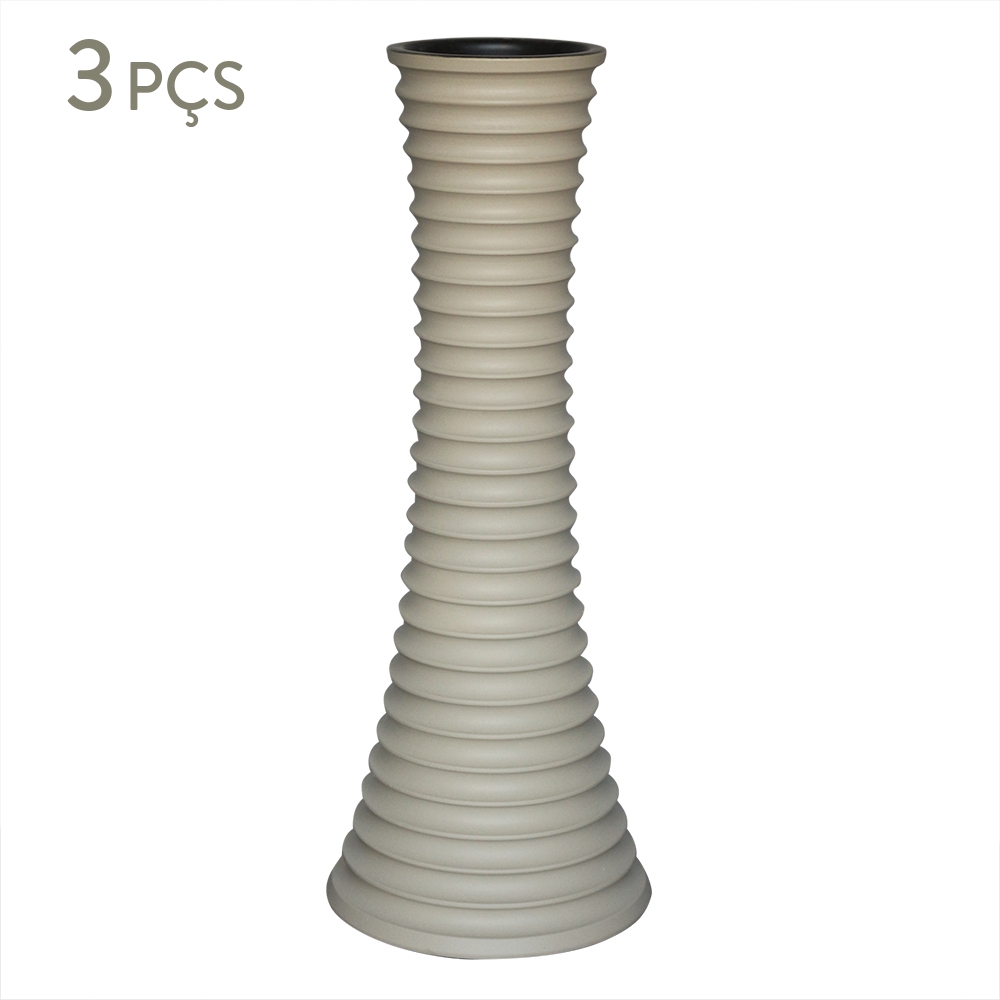 Jogo de Cestos em Rattan com Tampa Retangular Bege - image 0