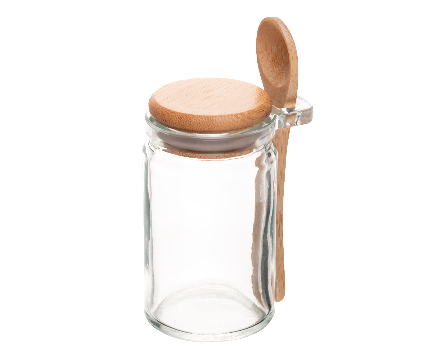 Porta Mantimentos com Colher Bambu - 140ml - image 0