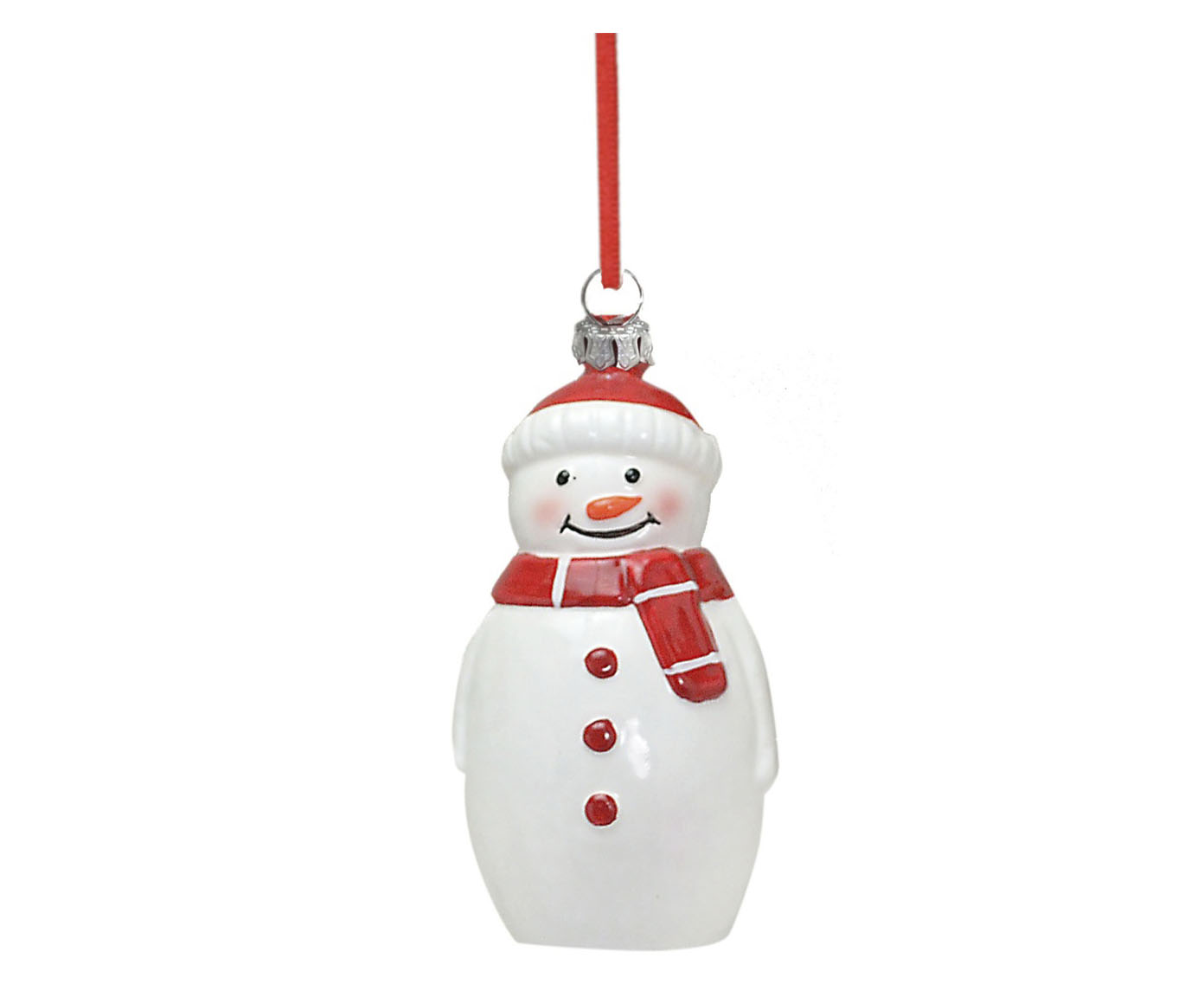 Enfeite para Pendurar Boneco de Neve com Cachecol - image 0