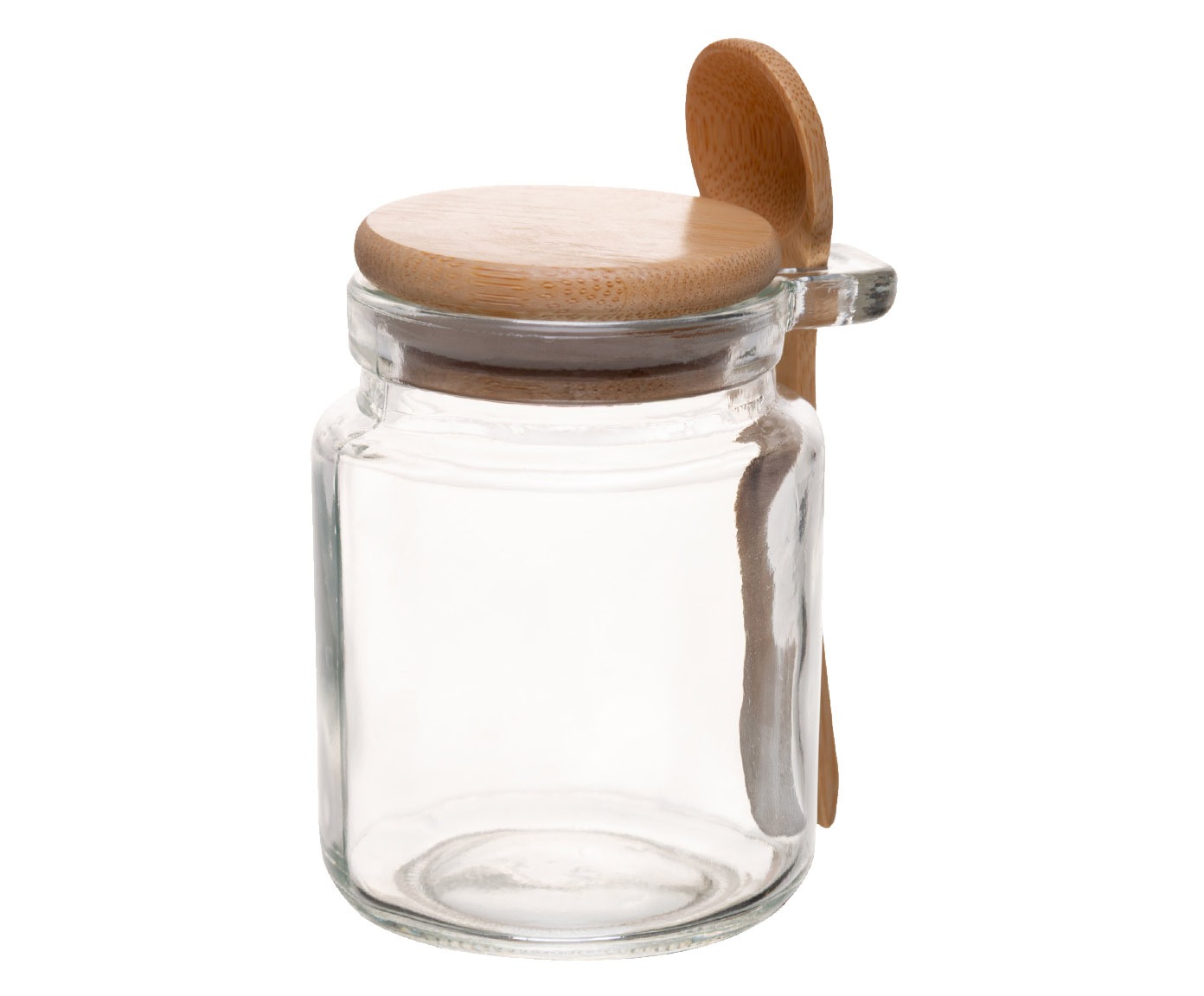 Porta Mantimentos com Colher Bambu - 350ml - image 0