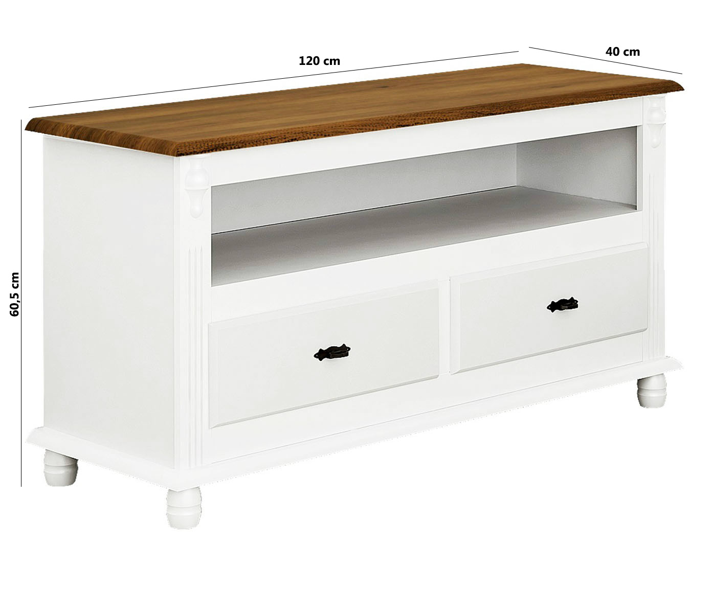 Rack Camille - Branco e Natural - image 1