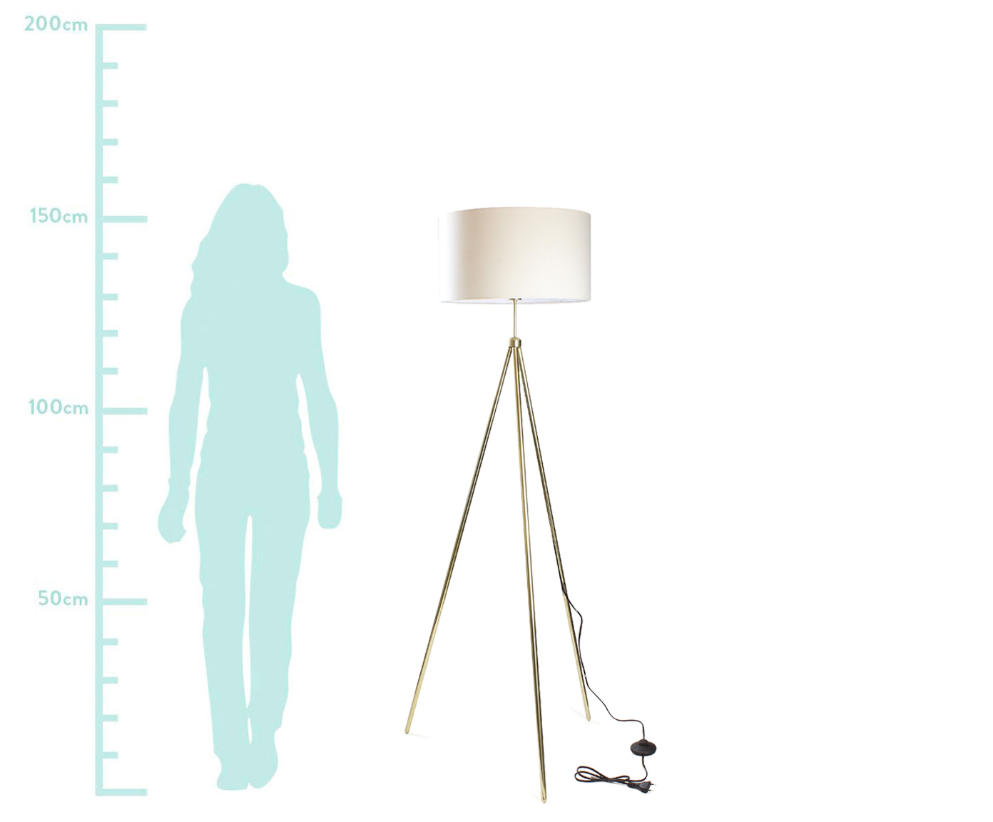 Lumin&aacute;ria de Ch&atilde;o Isadora Dourado - Bivolt - image 1
