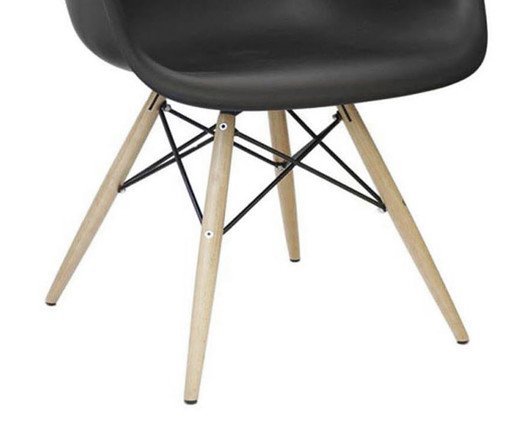 Cadeira Eames Young Wood - Preto image number 2