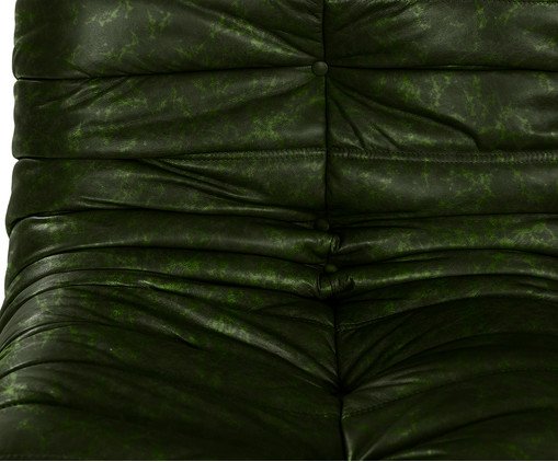 Sof&aacute; Nirvana em Couro Verde image number 6