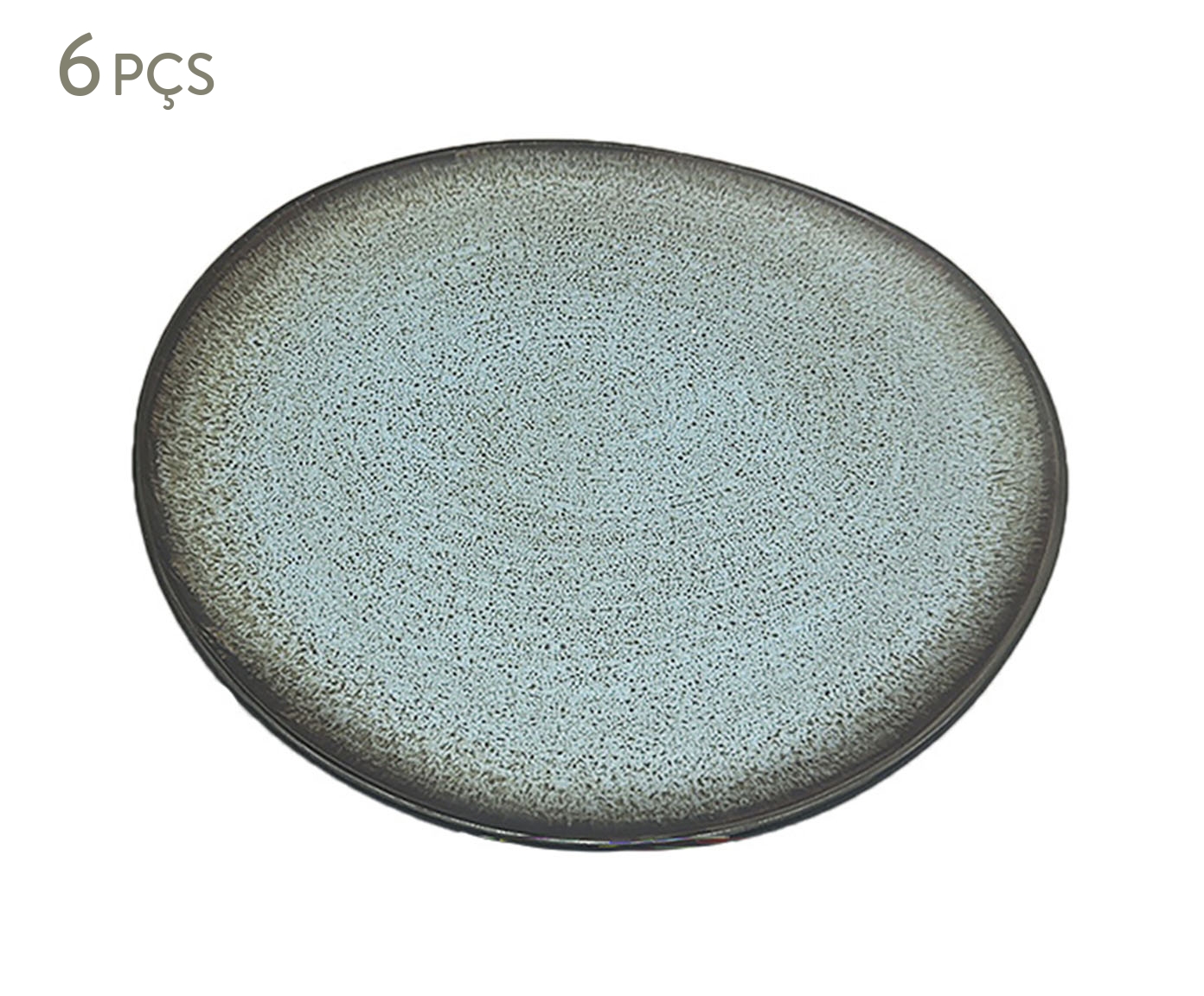 Jogo de Prato em Porcelana Monde Verde e Marrom - image 0