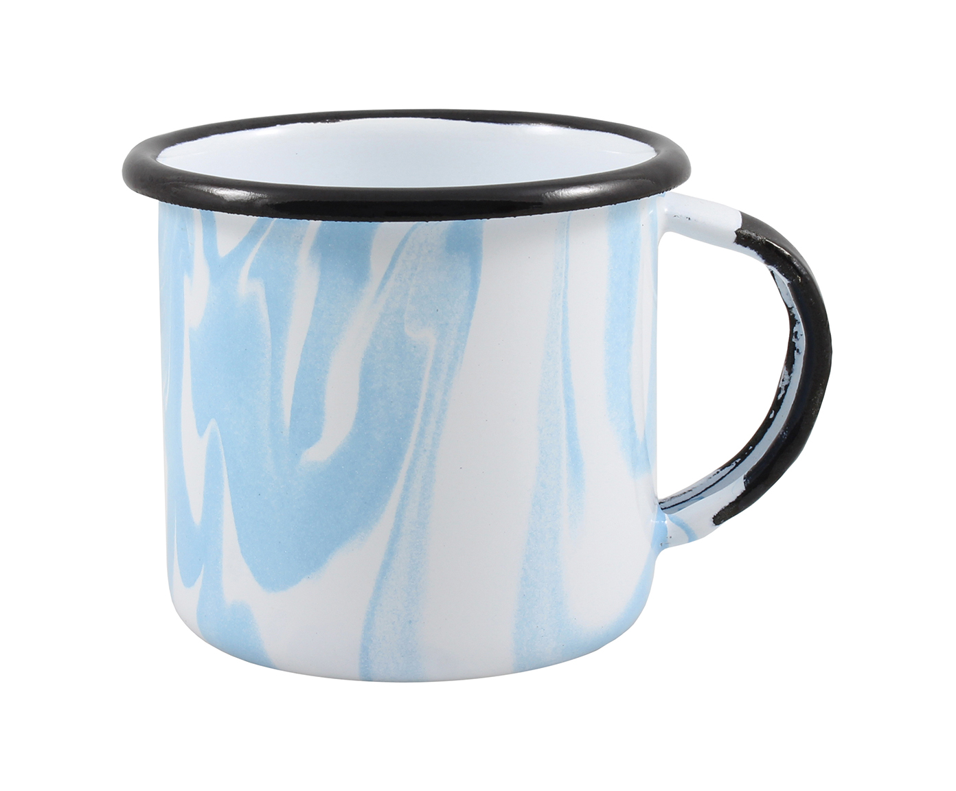 Caneca Esmaltada Marmorizada Azul Claro - image 0