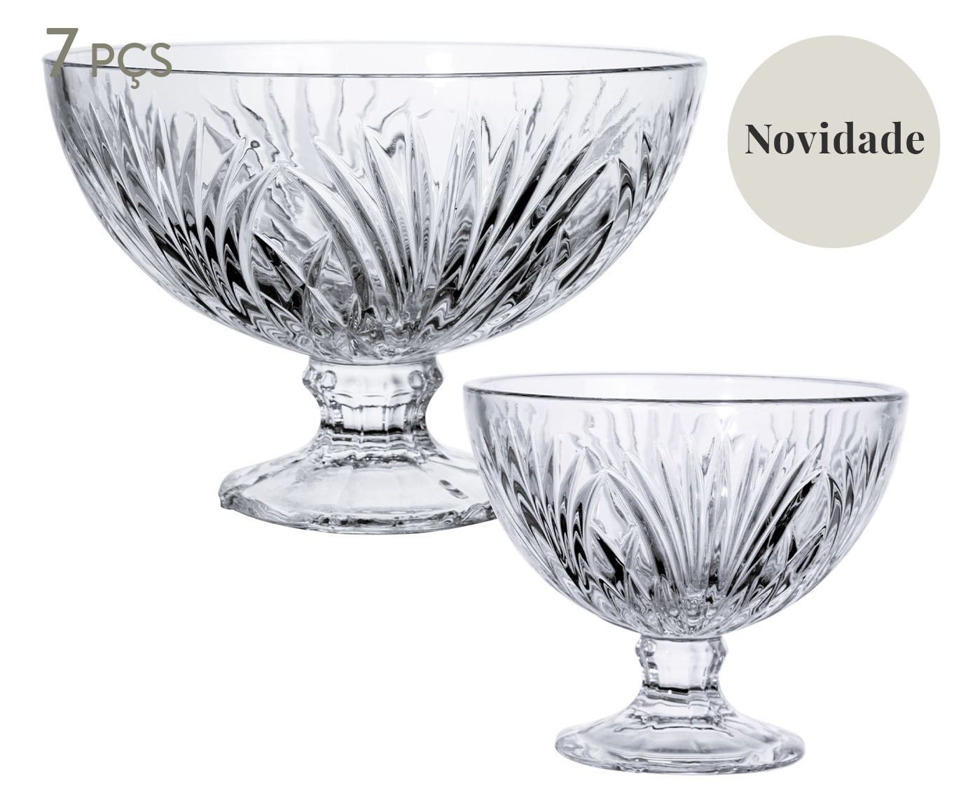Jogo de Saladeira com Ta&ccedil;as para Sobremesa Vittani - image 0