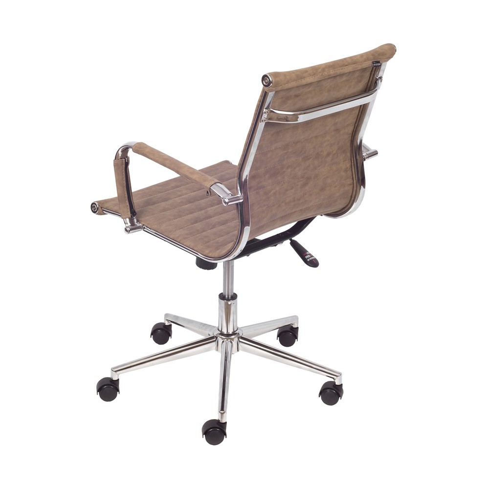 Cadeira com Rod&iacute;zios Baixa Office Eames Esteirinha Castanho image number 2
