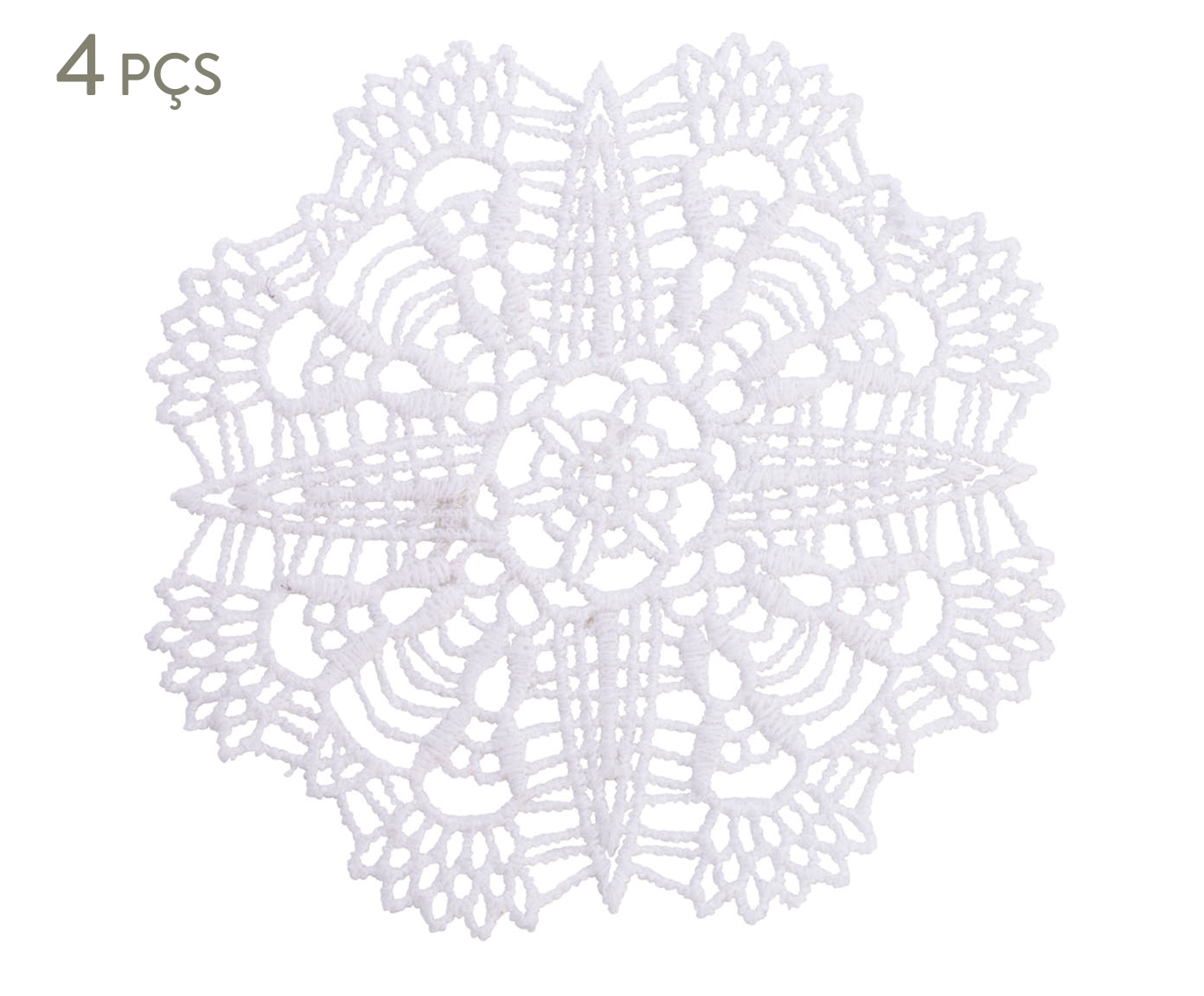Jogo de Porta Copos Wind Flower Branco - image 0