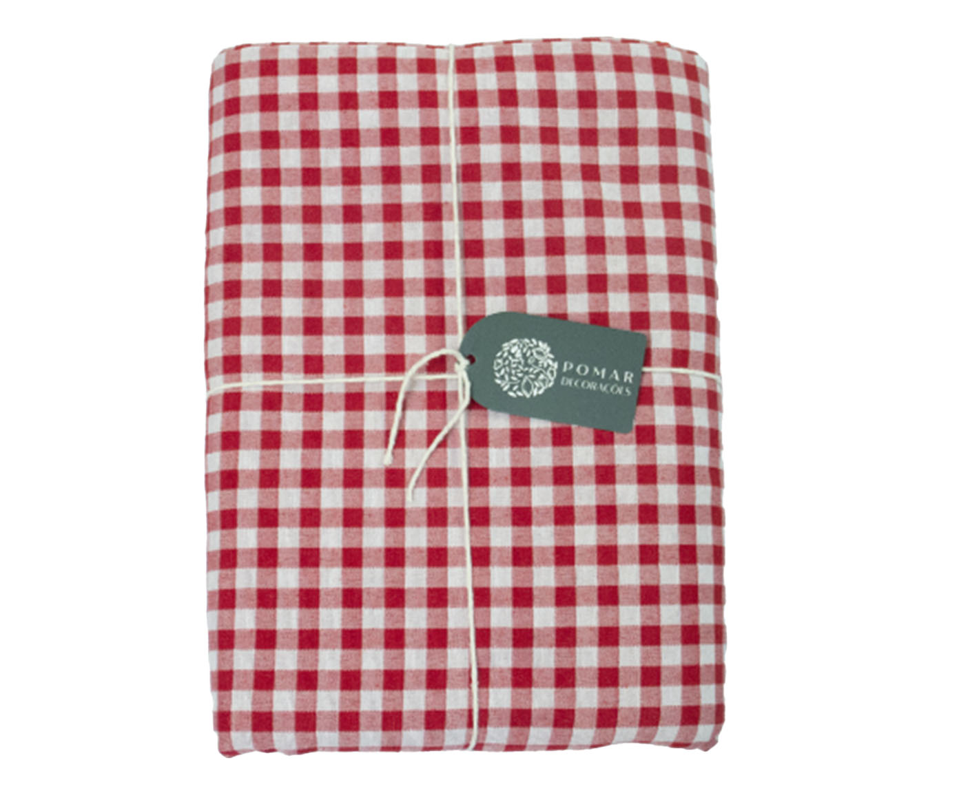 Toalha de Mesa Xadrez Vermelho e Branco - image 0