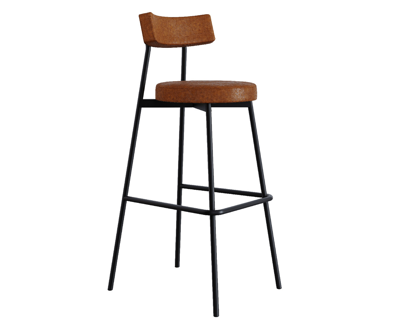Banqueta Alta Stout Courino Caramelo - image 0