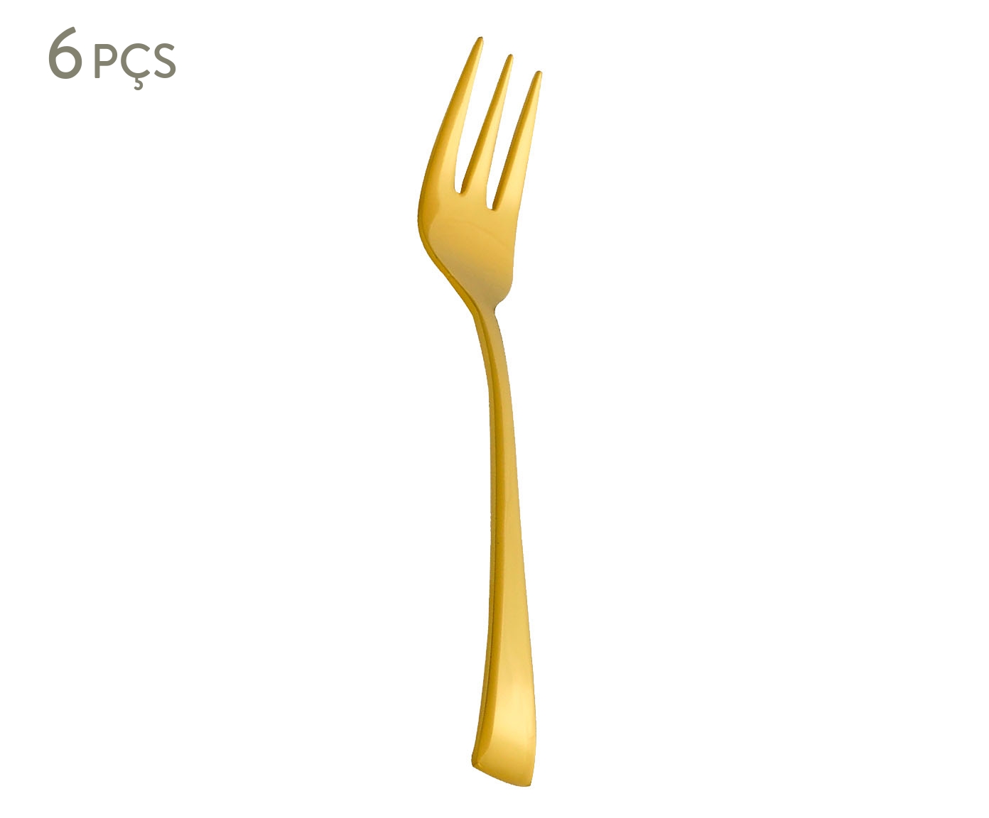 Jogo de Garfos para Bolo em Inox Berna - Dourado - image 0