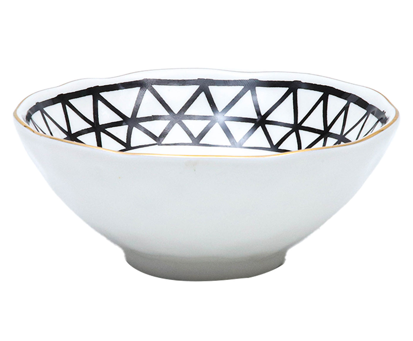 Bowl em Porcelana Sam - Branco e Preto - image 1
