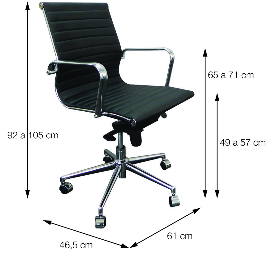 Cadeira Girat&oacute;ria com Rod&iacute;zios Office Eames Esteirinha Bege image number 3