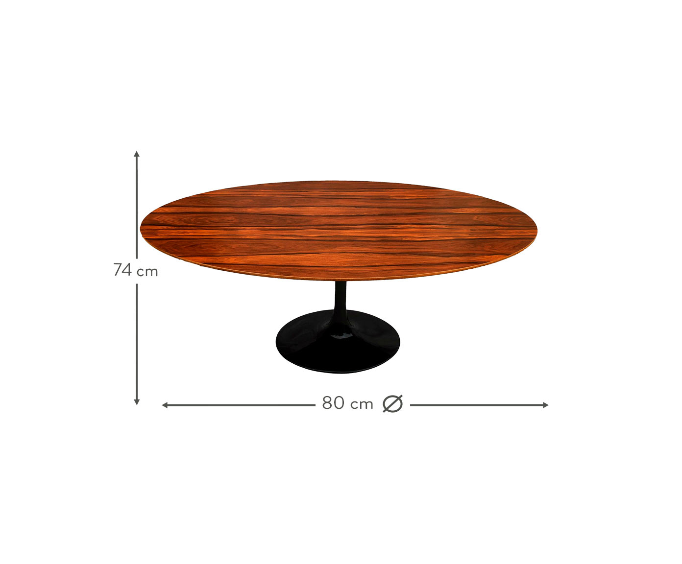 Mesa Saarinen Oval Pau Ferro Base Preta image number 3