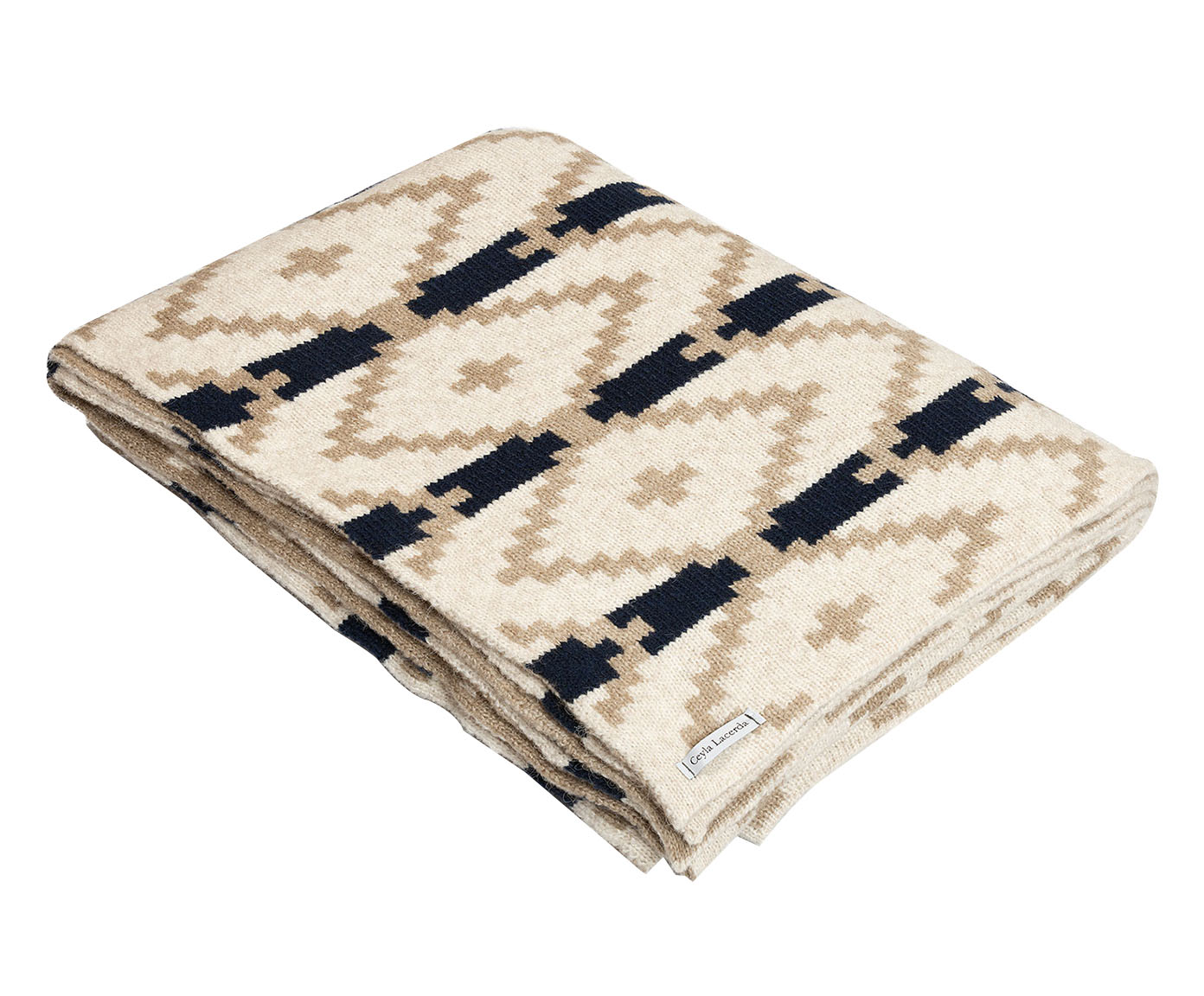Manta Chevron P&eacute;rola e &Iacute;ndigo - image 0