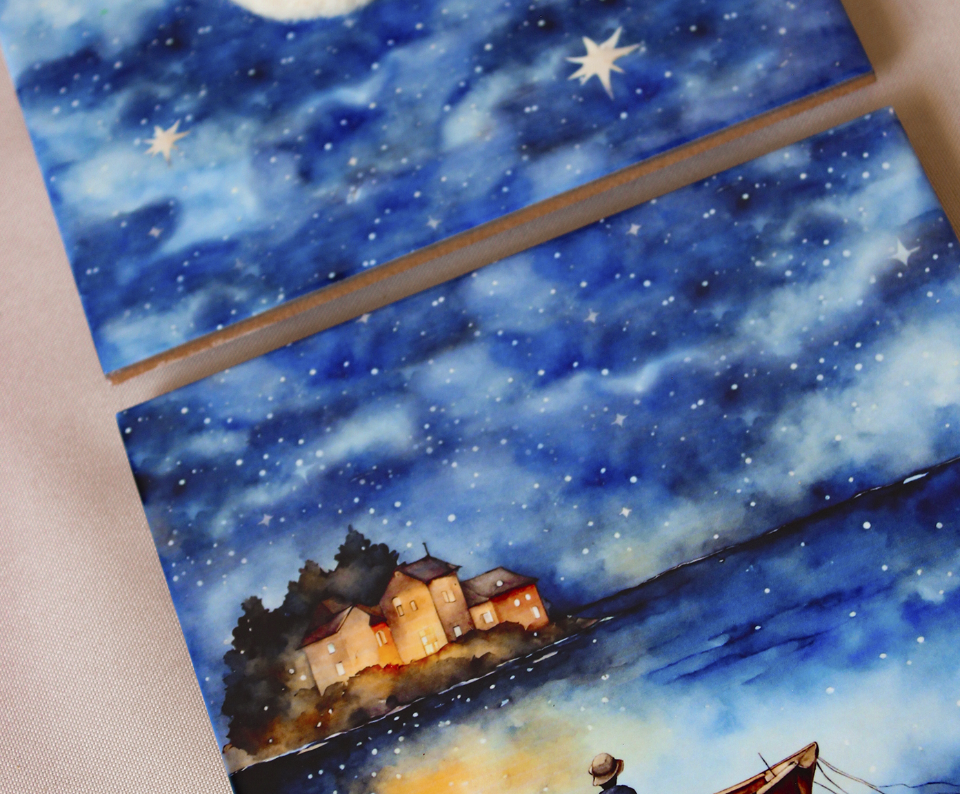 Conjunto de Azulejo Decorativo "Sonho Estrelado" - image 1
