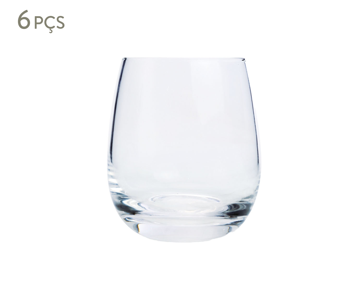Jogo de Copos Baixos Vidro Incolor - 370ml - image 0