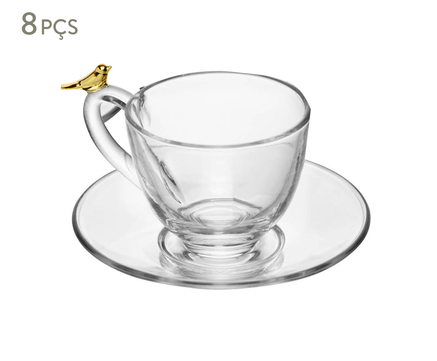 Jogo de X&iacute;caras para Caf&eacute; Bird Golden - image 0