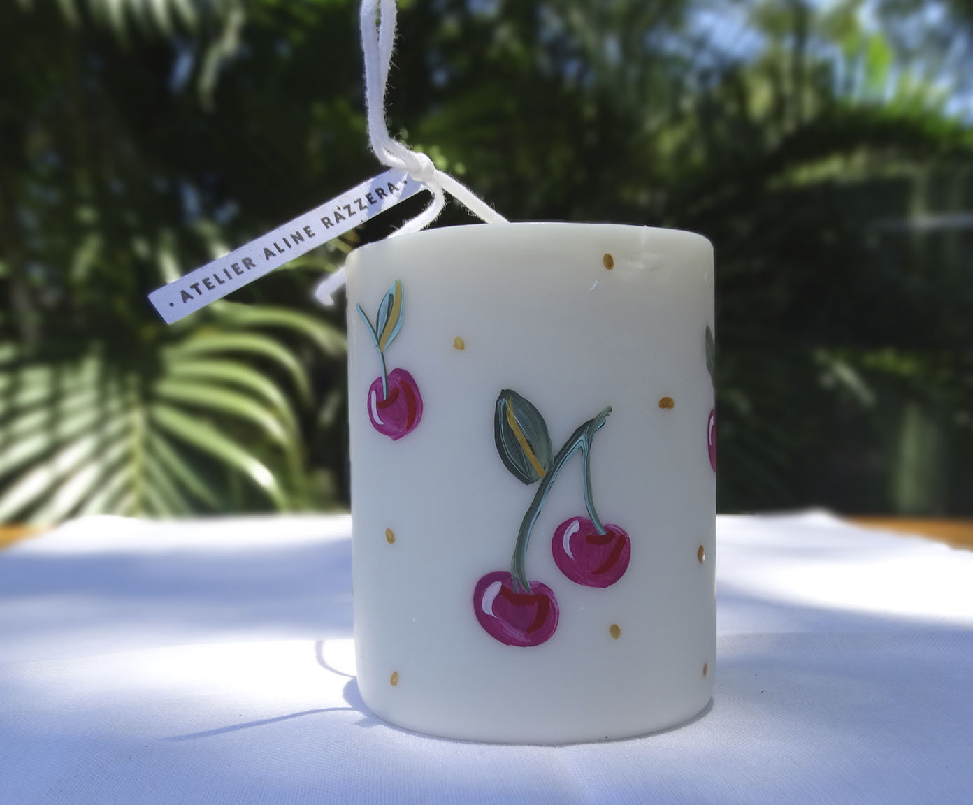 Vela Pilar Cherry Branco - image 1