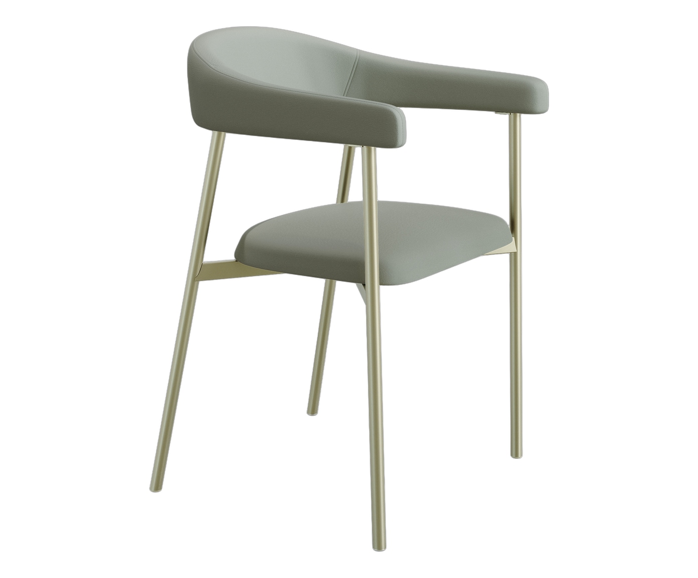 Cadeira de Jantar Angel Tecido Champanhe Off White - image 0