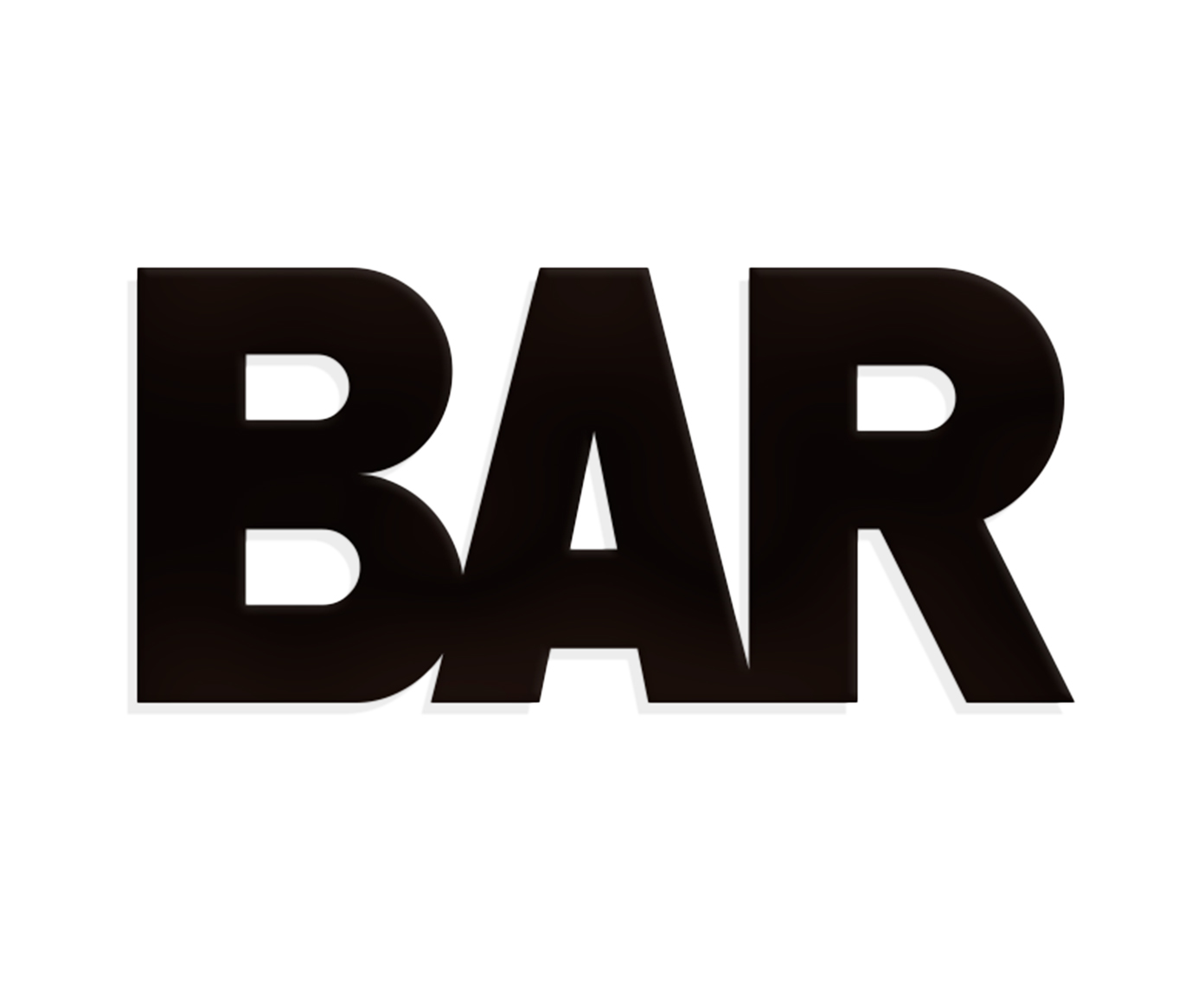 Placa de Madeira Lettering Bar - Preta - image 0
