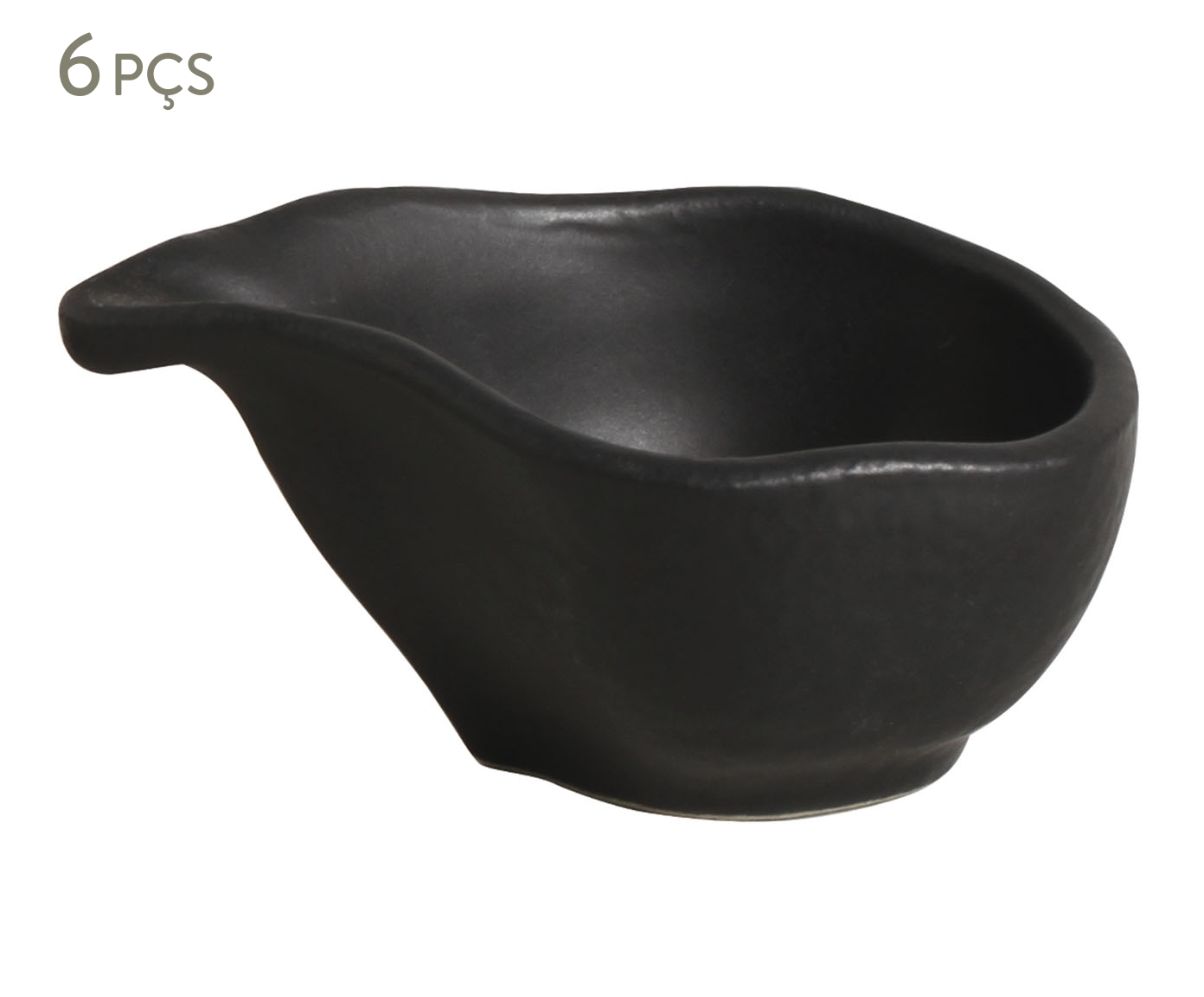 Jogo de Molheiras Oval Org&acirc;nico Preto Matte Preto - image 0