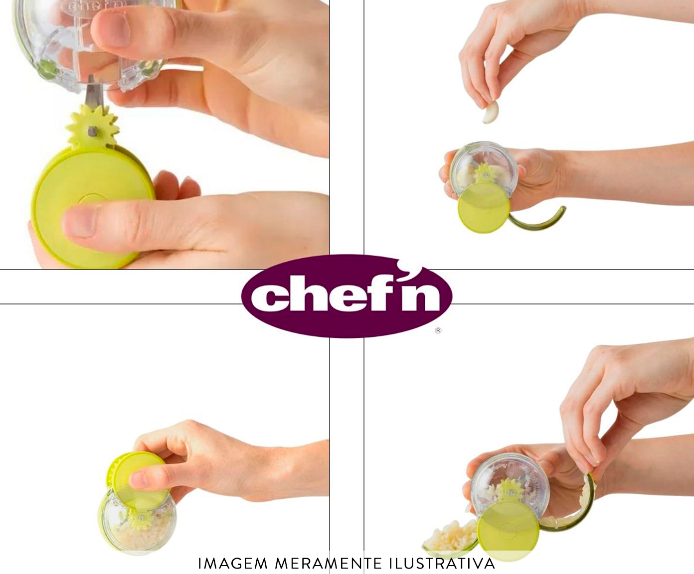 Triturador de Alho sem Odor Chef'n image number 2