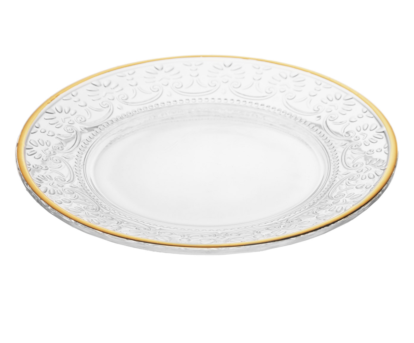 Prato para Sobremesa com Fio Dourado Mauve - image 1