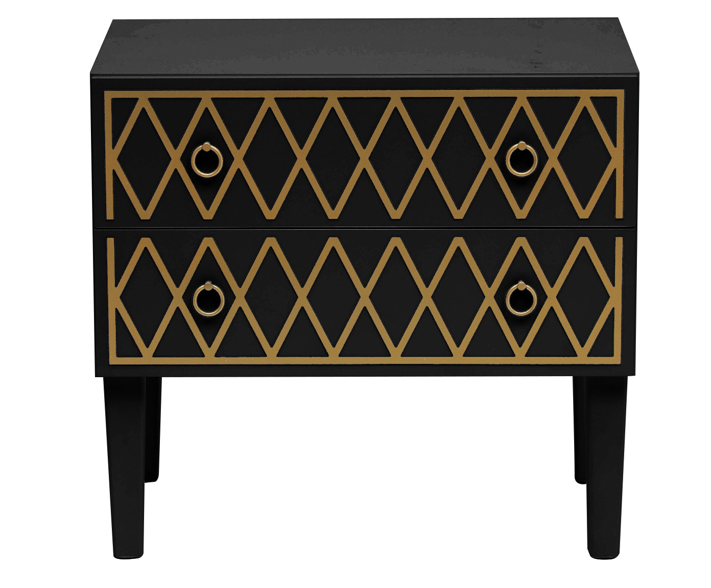 Mesa de Cabeceira Losangos - Preto - image 0