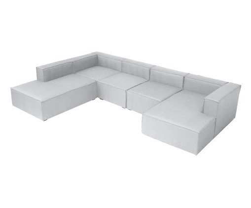 Sof&aacute; 5 M&oacute;dulos Chaise e Encosto Parcial Direito Mensa Fendi image number 3
