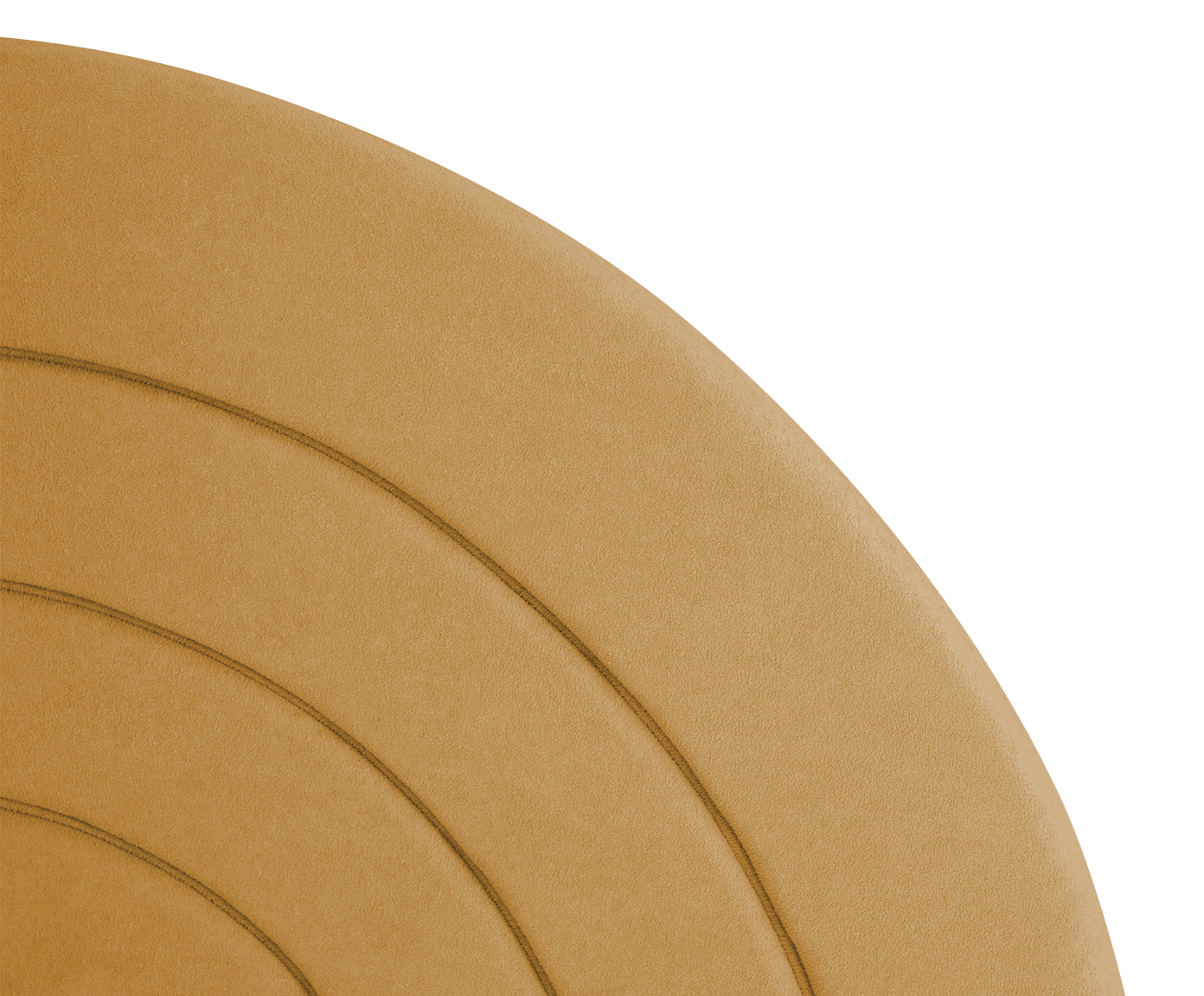Cabeceira em Boucle Aveludado Arco Amarelo Ocre image number 5