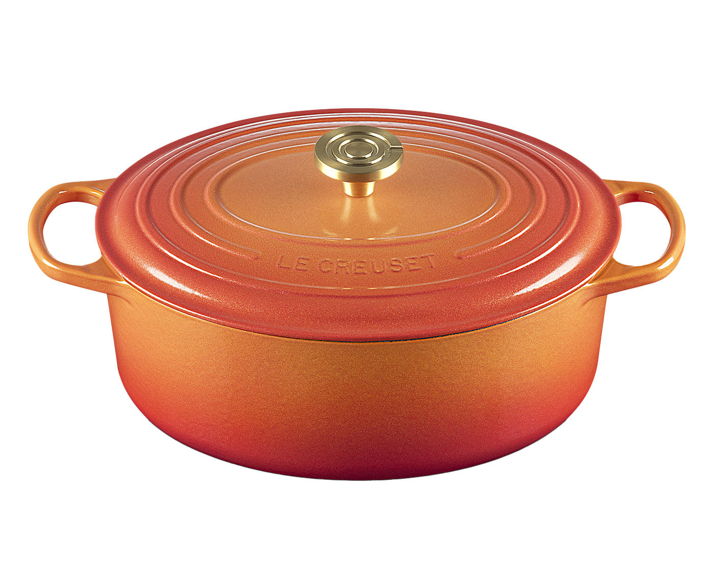 Panela Oval com Pegador Dourado Signature Flamme Dor&eacute;e - 40cm - image 0