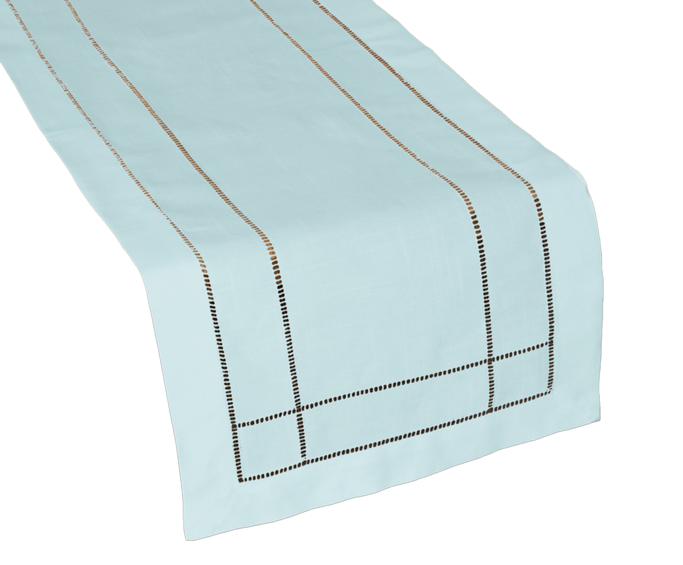 Caminho de Mesa com Ponto Ajour Azul Claro - image 1