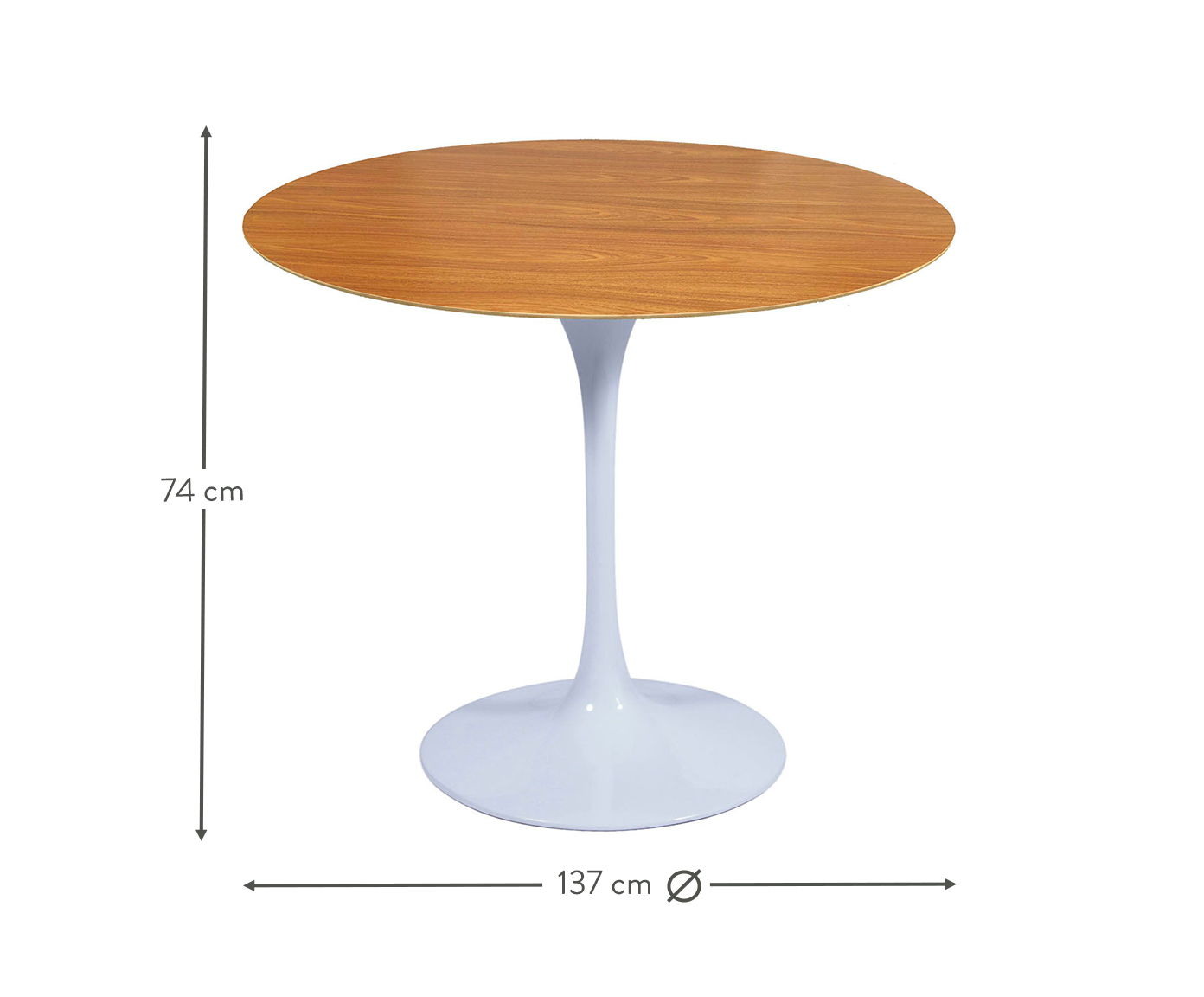 Mesa Saarinen Redonda Freij&oacute; Base Branca - image 1