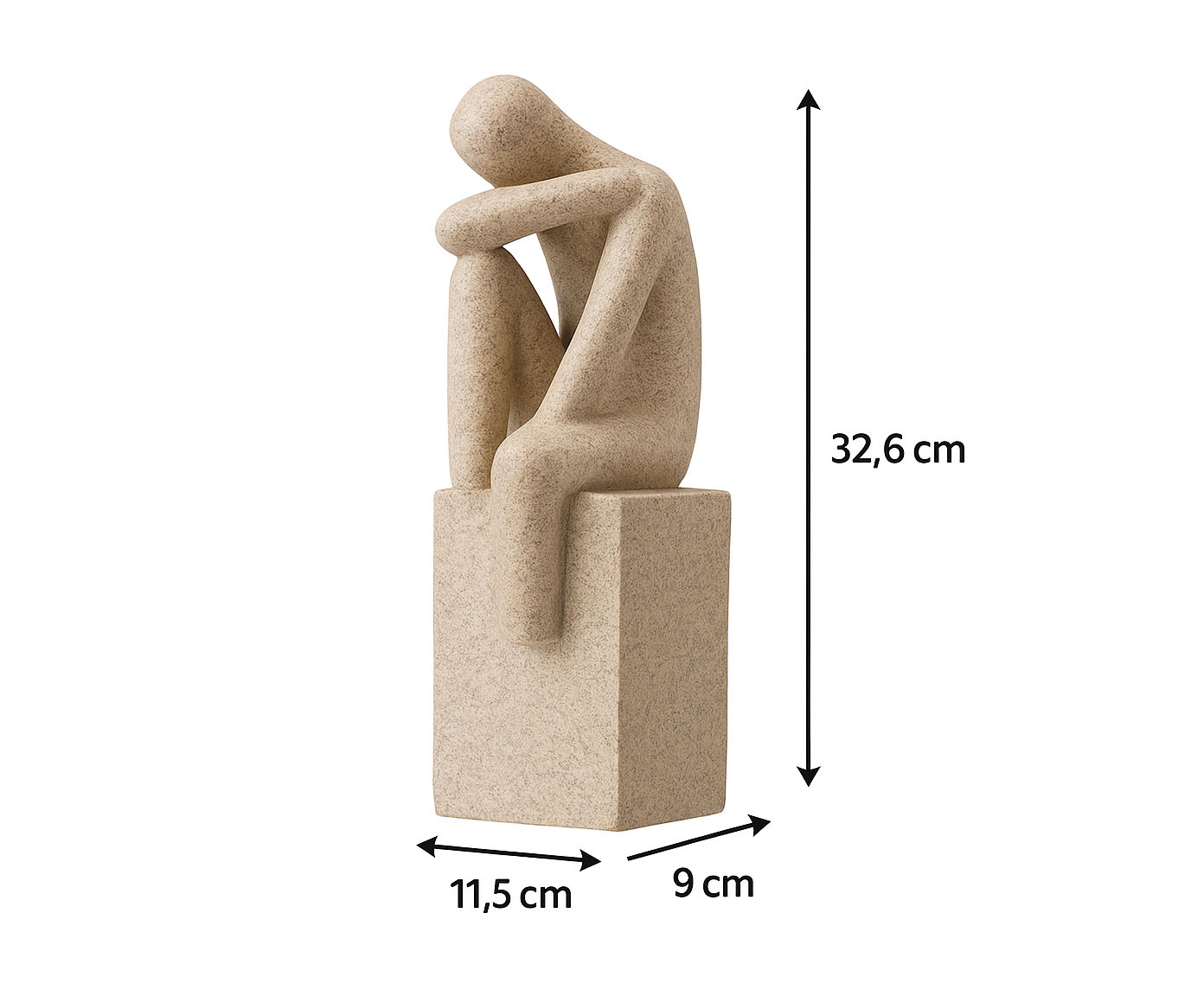 Escultura Solid&atilde;o Bege image number 4