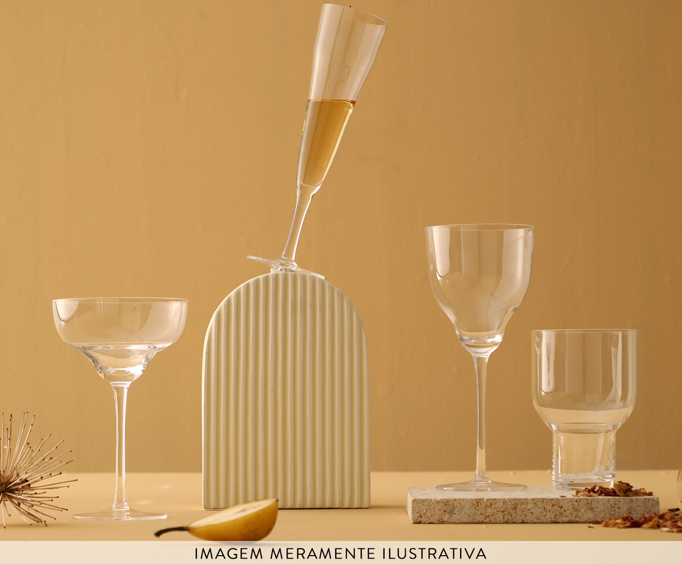 Jogo de Ta&ccedil;as de Vinho Kalana Transparente image number 3