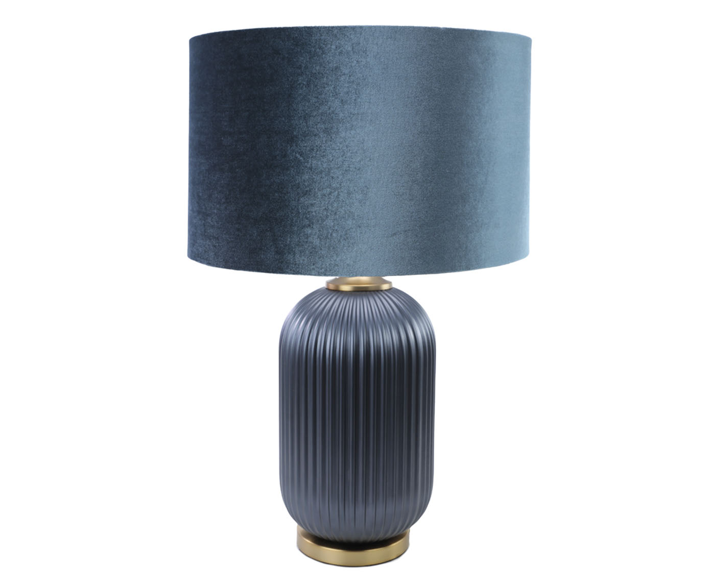 Abajur de Mesa com Base em Metal Bivolt Azul - image 0