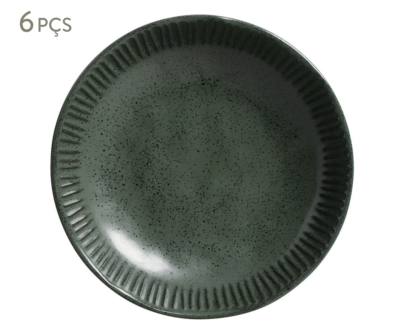 Jogo de Pratos Fundo Linhas Greenery Verde - image 0