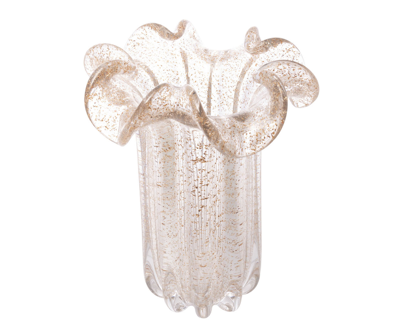 Vaso Italy Transparente e Dourado - image 0