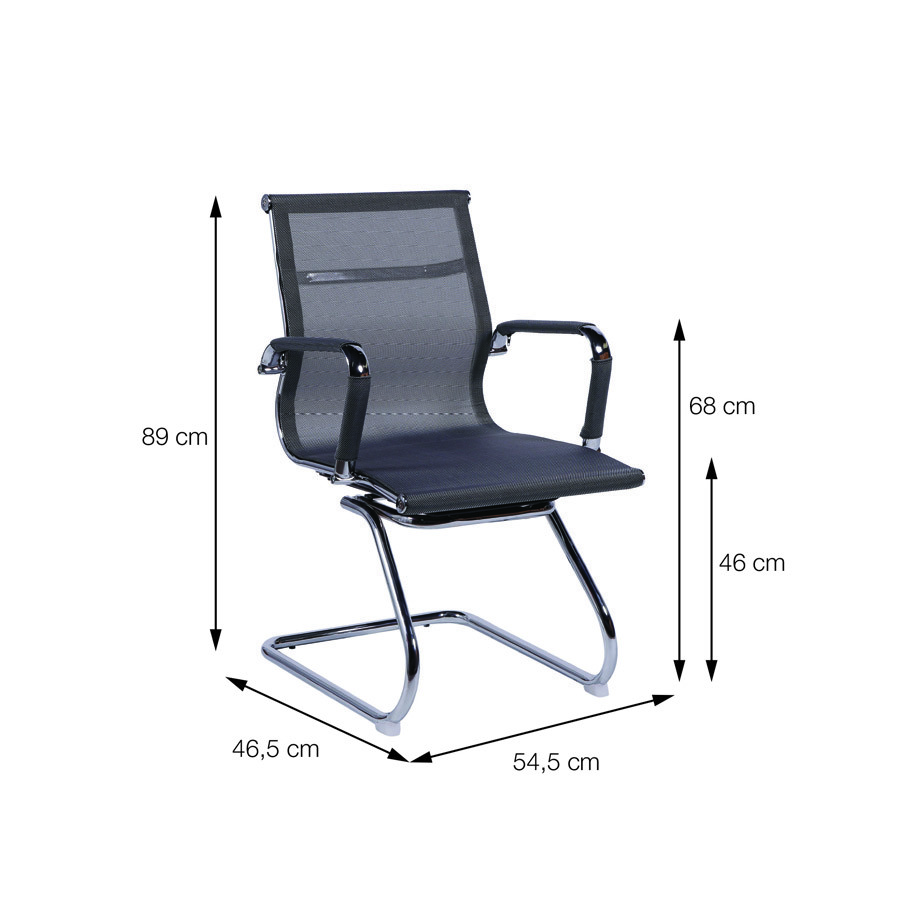 Cadeira Fixa Office Eames Tela Preta image number 3