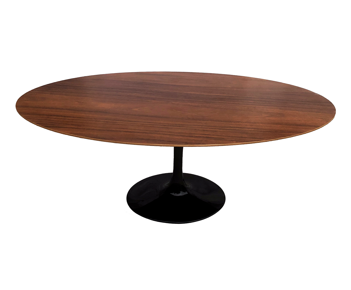 Mesa Saarinen Oval Imbuia Base Preta - image 1