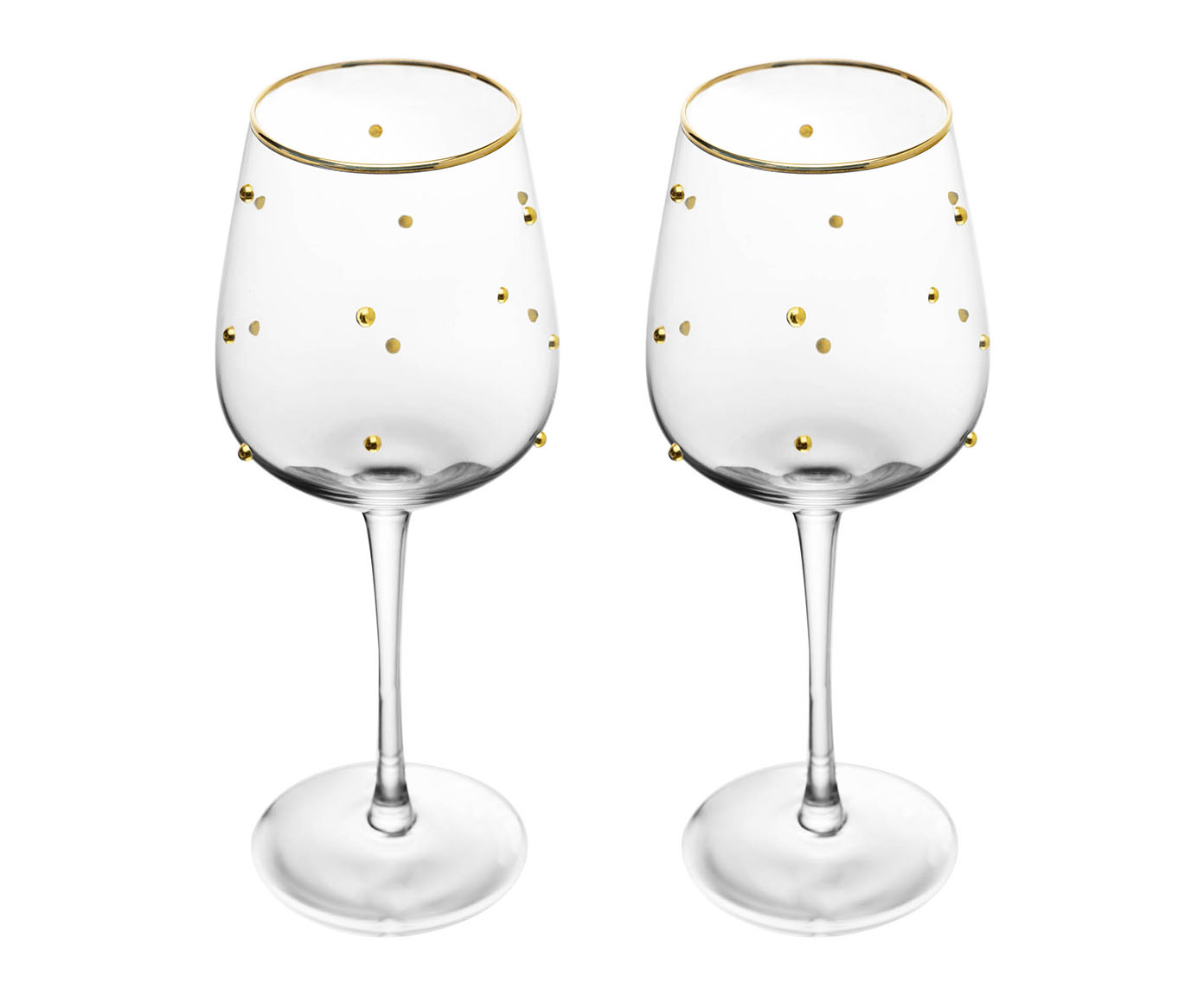 Jogo de Ta&ccedil;as para Vinho com Fio de Dourado Balls - image 1